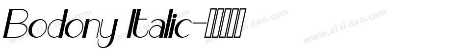 Bodony Italic字体转换